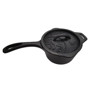 Litinový rendlík s rukojetí a pokličkou, 1l, Petromax